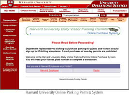Harvard University Parking System